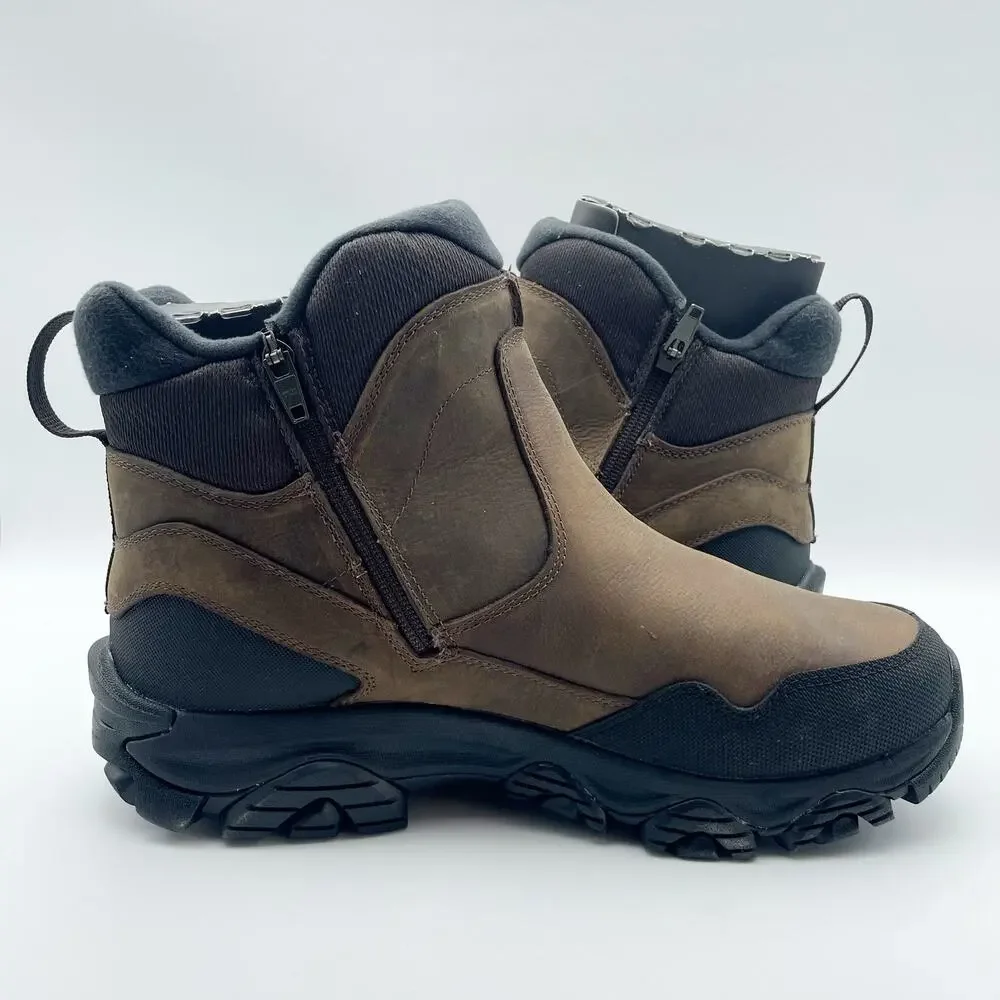 Merrell Mens Coldpack 3 Thermo Tall Zip Boots 8.5 M Brown Waterproof NIB